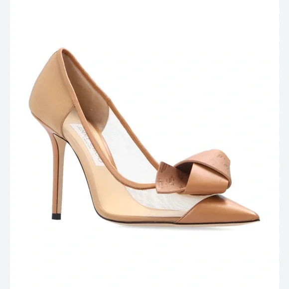 Jimmy Choo Tan Pointed Toe Heels - Picture 5 of 15